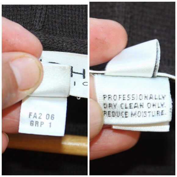 St John Open Front Cardigan Draping Cascade Size Medium Brown Santana knit Top - Picture 7 of 7